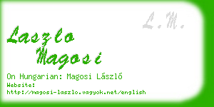 laszlo magosi business card